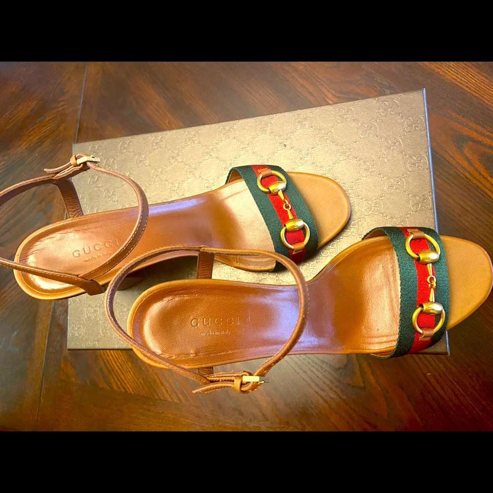Gucci horsebit chunky heel sandals